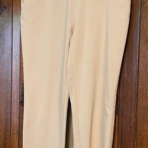 Investments Beige Stretch Pull-On Capris